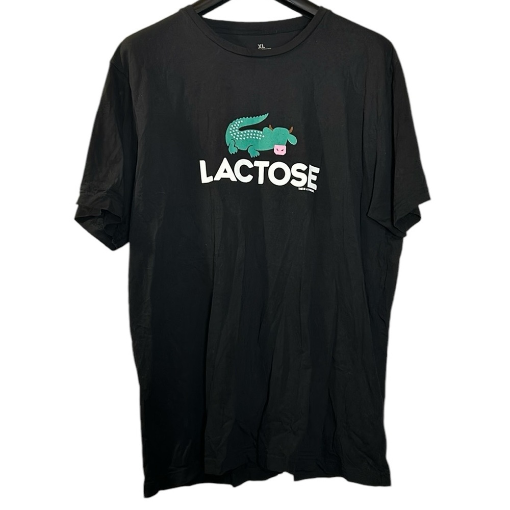 Cow’s Lactose mens black tee shirt parody short sleeve size‎ XL Haute Cowture